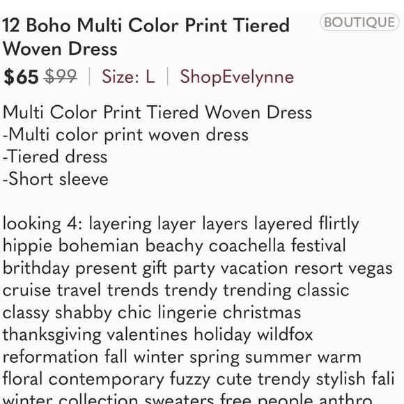 Kaleidoscope of color Mini Skater baby doll Dress Sz L - Picture 3 of 6